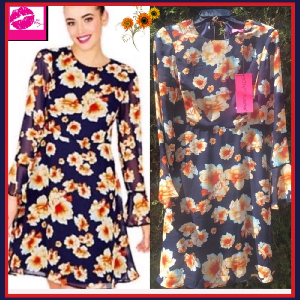 NWT Betsey Johnson Sz 2 Silky Dress